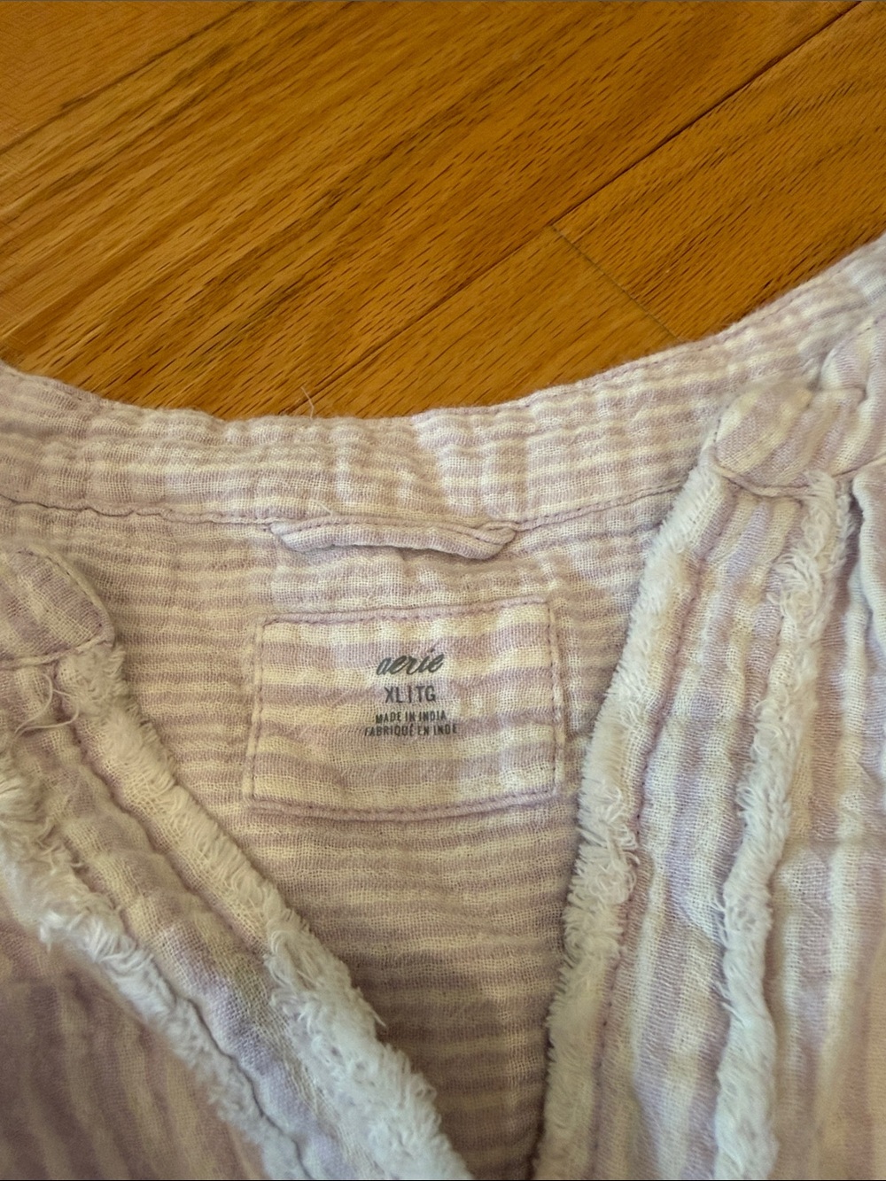 Arie Lightweight Striped Button-Front Blouse in Pale Blue - Picture 3 of 3